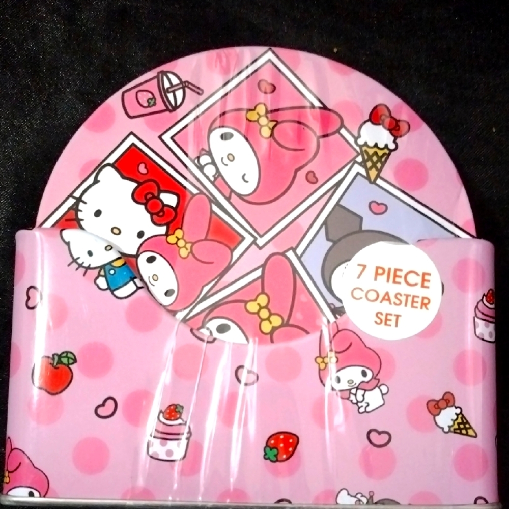Hello Kitty and My Melody Coaster Set - Pink